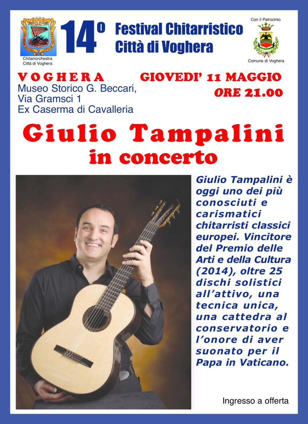 Locandina Giulio Tampalini in concerto 2017