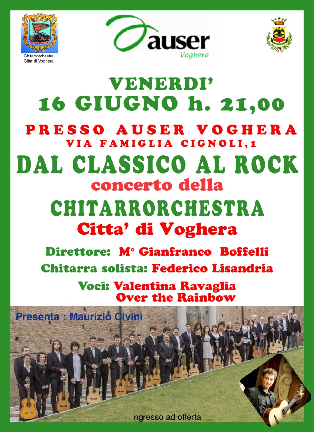 Locandina concerto auser 2017