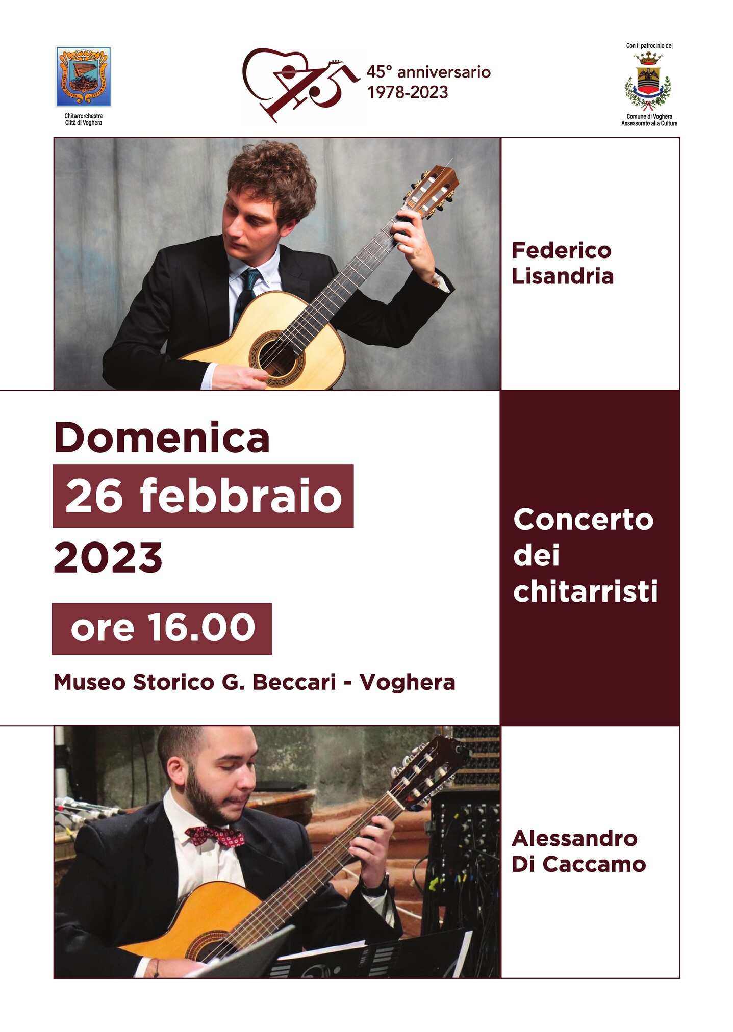 Locandina concerto Lisandria - Di Caccamo