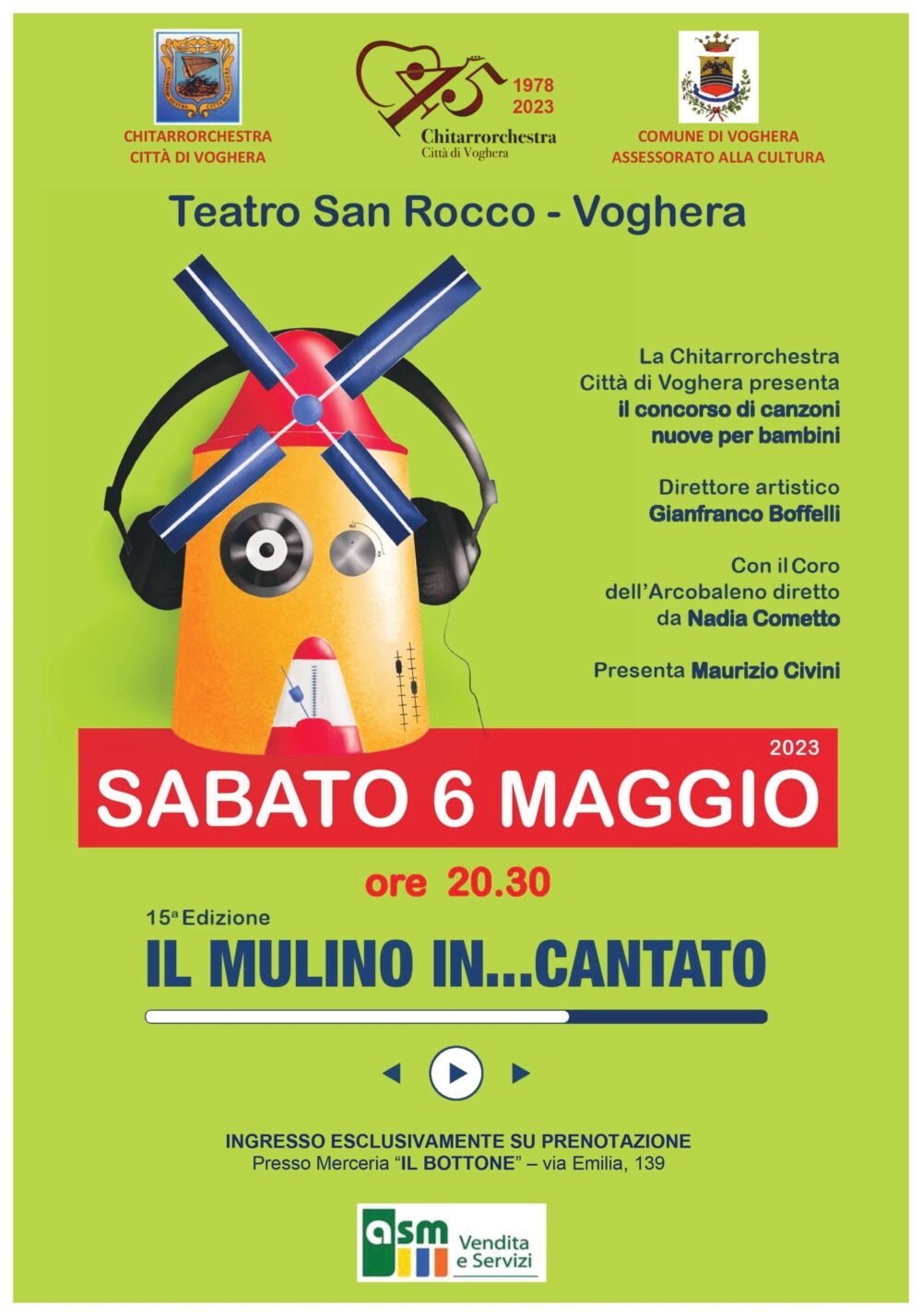 Locandina Mulino in..cantato 15 edizione 2023