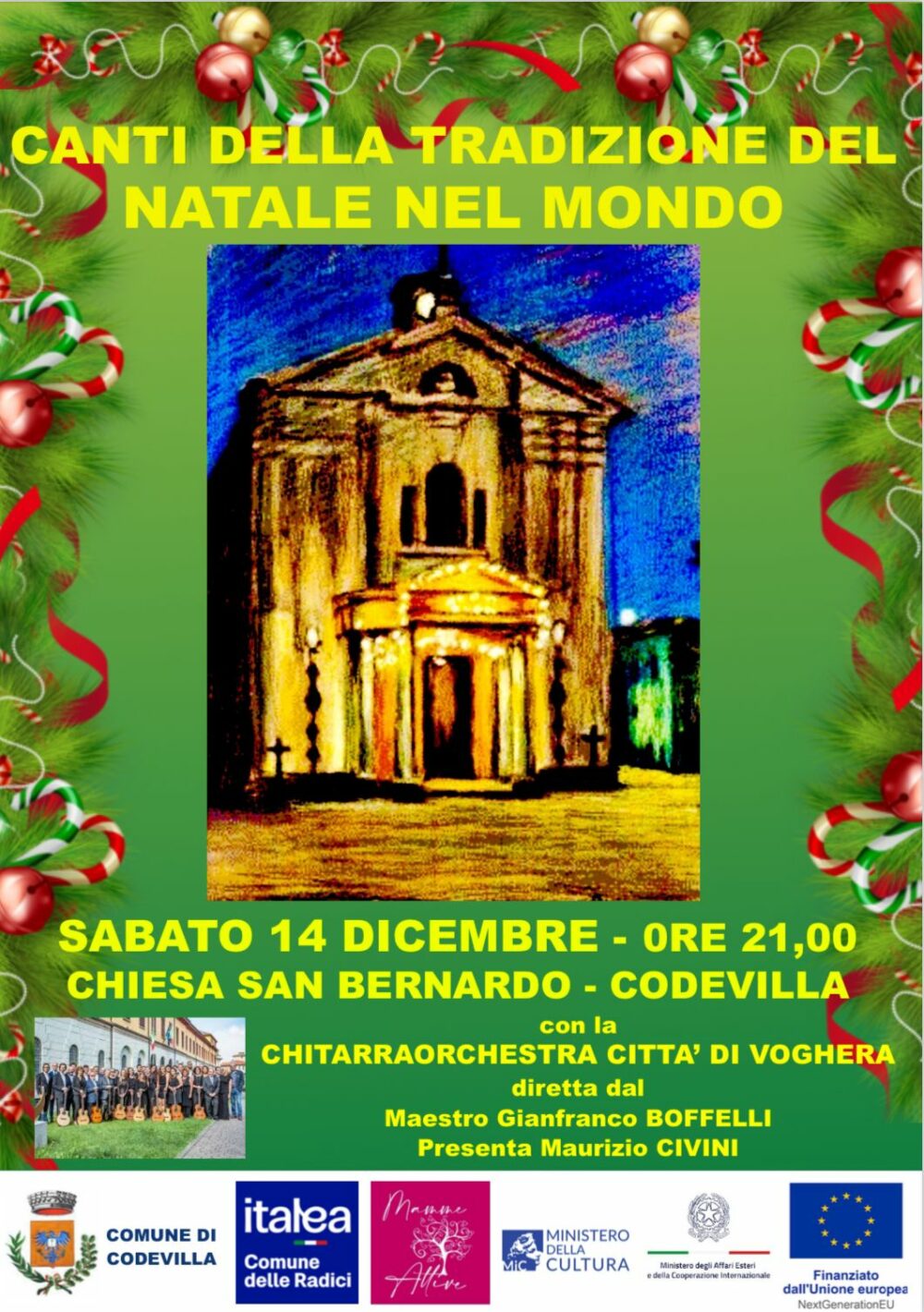 Concerto natale nel mondo chiesa San Bernardo, Codevilla 2024